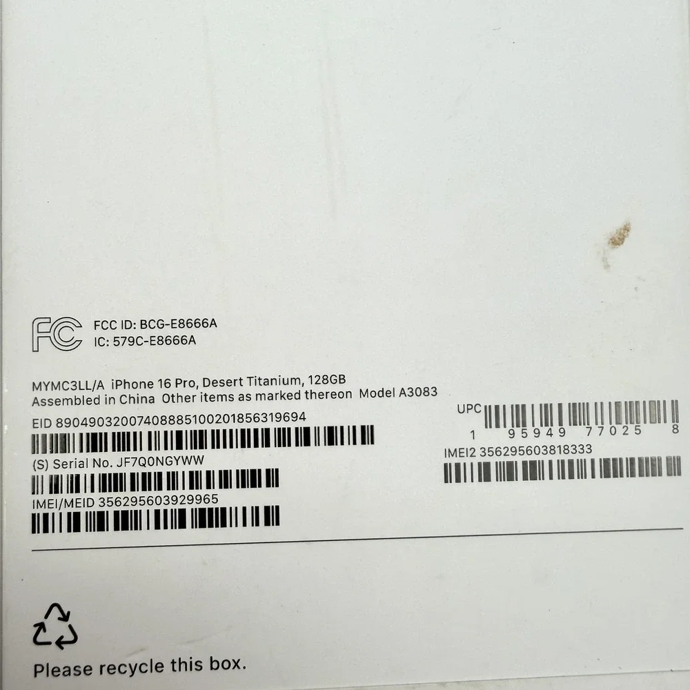 Apple IPhone 11 Pro Empty Box Only Original‎ White Retail Packaging Replacement